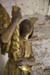 Sculture Coppia di angeli dorati e laccati con ali mobili 700