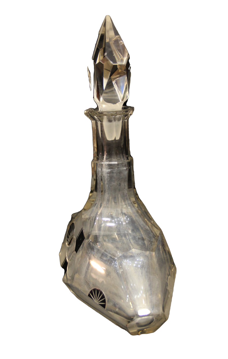 Antiquariato Bottiglia in cristallo da bar