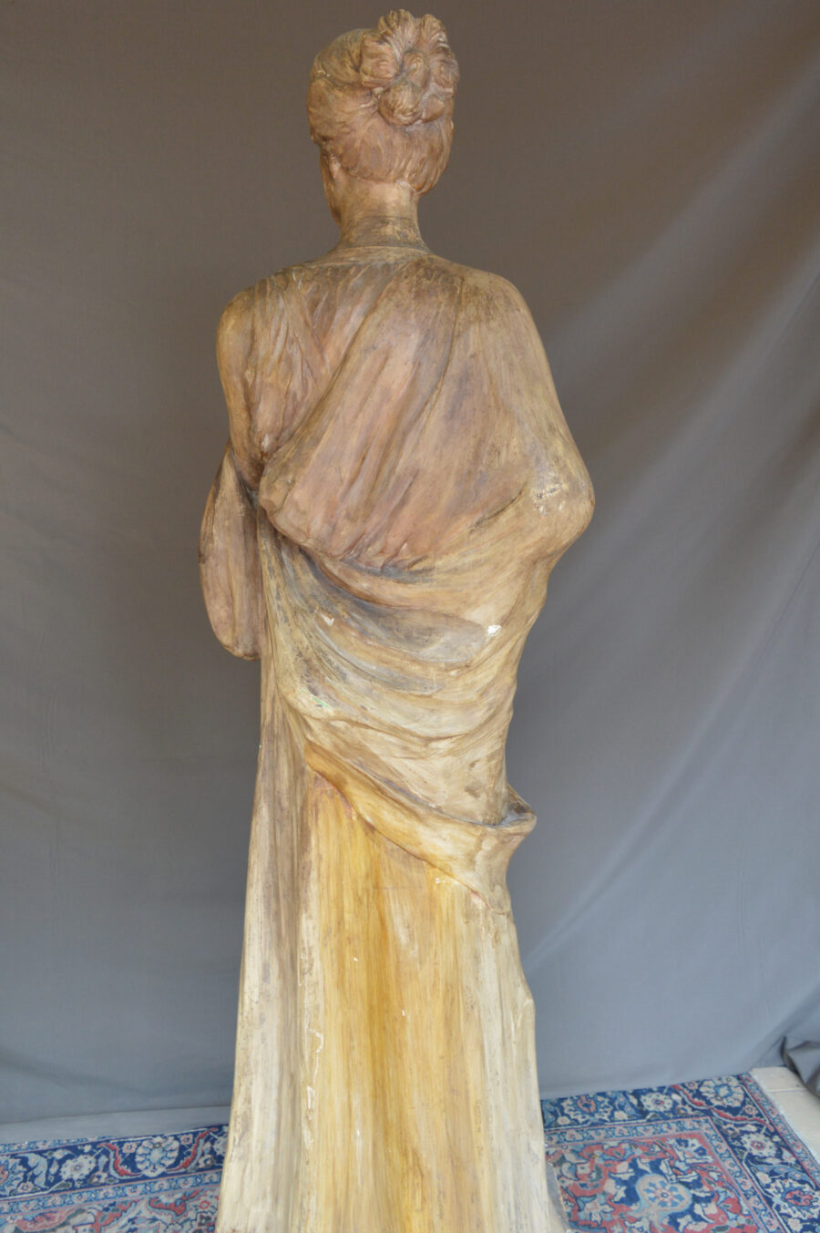 Antiquariato Statua in legno laccato